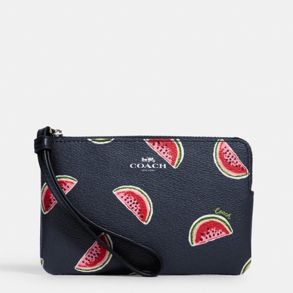 Coach Handbags - 🍉NWT Coach Watermelon Corner ZIP Wristlet